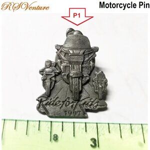 Buy one choose one FREE, Vintage 1997 Ride for Kids Motorcycle Pin